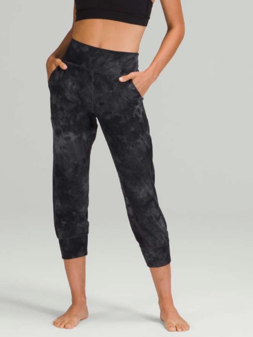 Lululemon Align Jogger Crop *23" Diamond Dye Pitch Grey Graphite Grey size 10